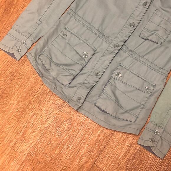 Horny Toad Light Green Button Front Collared Utility Jacket Size Small - Picture 5 of 11